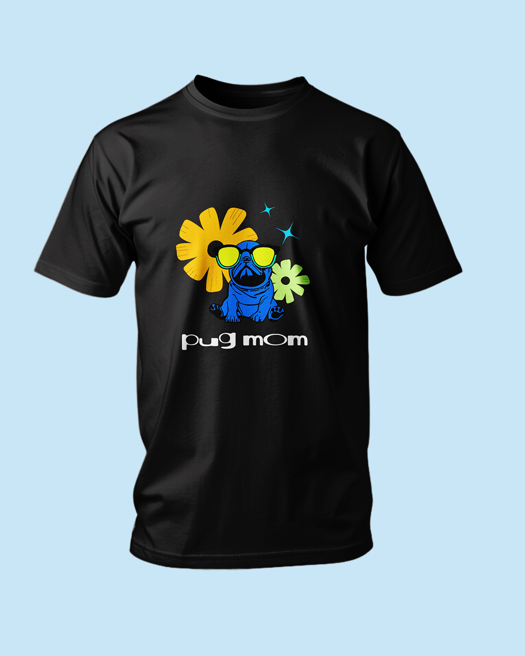 Pug Mom Graphic T Shirt