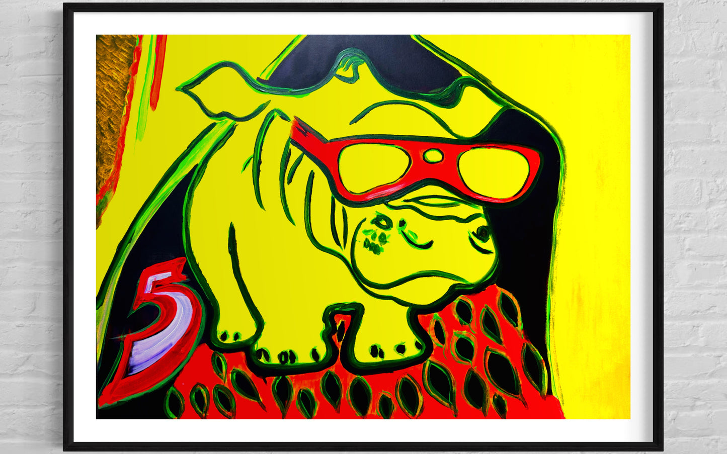 Sunny Side Hippo 11"x14" Limited Edition Prints